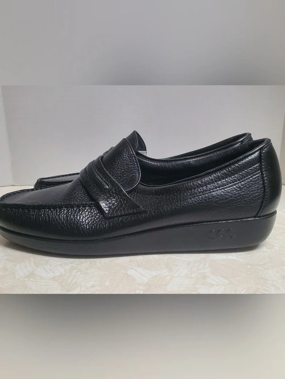 SAS Black Leather Men’s Penny Loafer Walking Shoe USA